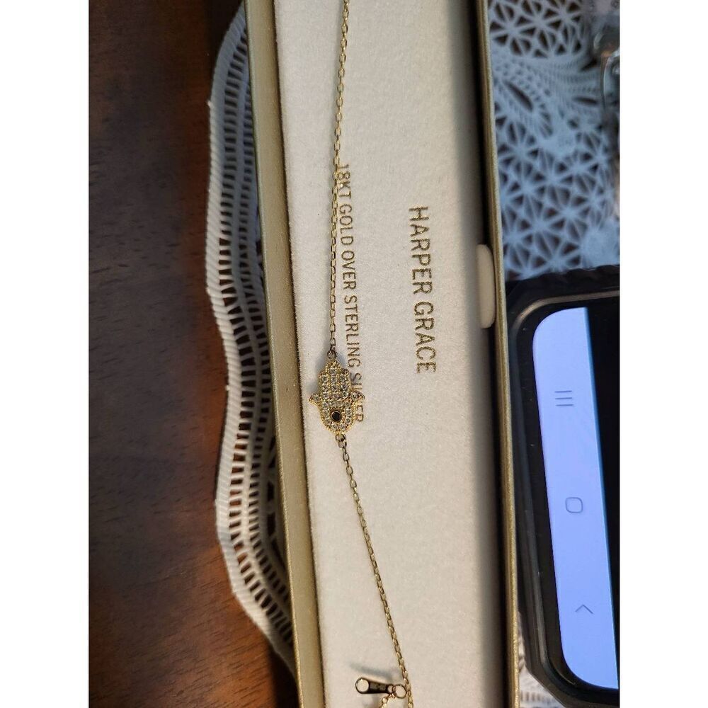 Gold plated 925 hamsa bracelet new